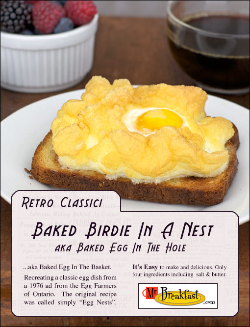 Retro Classic: Baked Birdie In A Nest Retro Classic: Baked Birdie In A Nest