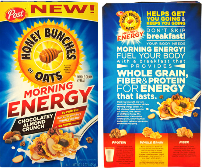 Honey Bunches of Oats Chocolatey Almond Crunch Morning Energy cereal