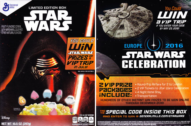2015 Star Wars Cereal Featuring Kylo Ren
