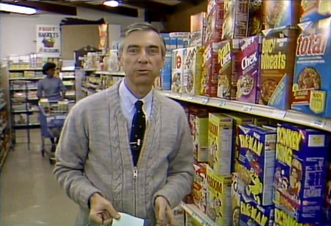 Donkey Kong Cereal In 1984 with Mr. Rogers