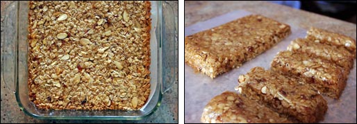 Making Chewy Almond Date Granola Bars