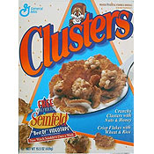 1995 General Mills Clusters Cereal Box Front  Clusters cereal, Retro  recipes, Vintage recipes