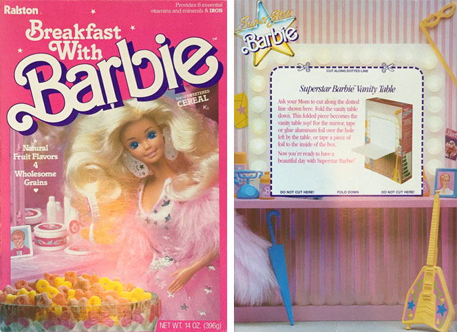 barbie cereal box
