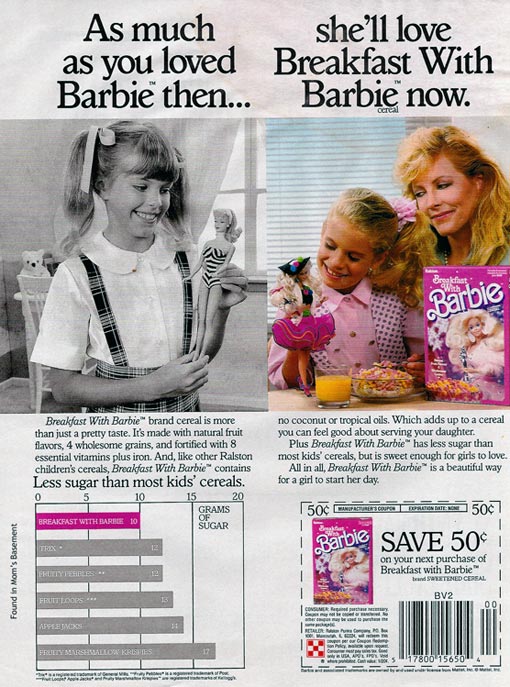 Breakfast With Barbie: 1989 Breakfast With Barbie Ad
