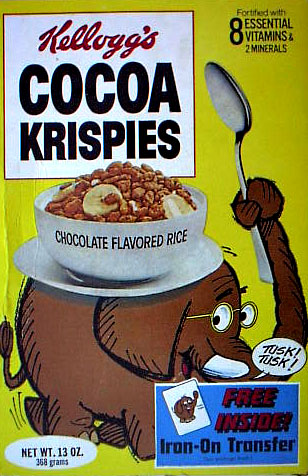 Cocoa Krispies: 1970's Cocoa Krispies Cereal Box